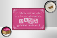 Holzschild Spruch 18x12cm Name Mama gefällt mir am besten