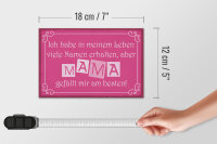 Holzschild Spruch 18x12cm Name Mama gefällt mir am besten