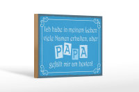 Holzschild Spruch 18x12cm Name Papa gefällt mir am besten