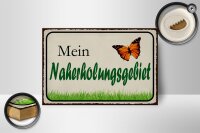 Holzschild Spruch 18x12cm mein Naherholungsgebiet Garten