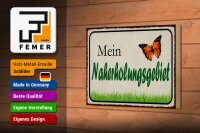Holzschild Spruch 18x12cm mein Naherholungsgebiet Garten