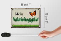 Holzschild Spruch 18x12cm mein Naherholungsgebiet Garten