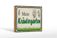 Holzschild Spruch 18x12cm mein Kräutergarten Garten