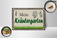 Holzschild Spruch 18x12cm mein Kräutergarten Garten