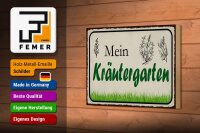 Holzschild Spruch 18x12cm mein Kräutergarten Garten