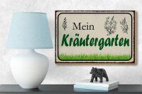 Holzschild Spruch 18x12cm mein Kräutergarten Garten