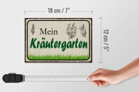 Holzschild Spruch 18x12cm mein Kräutergarten Garten