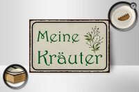 Holzschild Spruch 18x12cm meine Kräuter