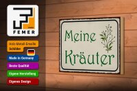Holzschild Spruch 18x12cm meine Kräuter