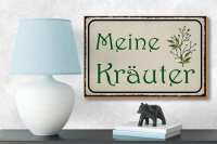 Holzschild Spruch 18x12cm meine Kräuter