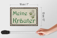 Holzschild Spruch 18x12cm meine Kräuter