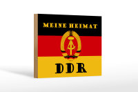 Holzschild Spruch 18x12cm meine Heimat DDR Fahne Ostalgie
