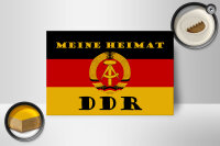 Holzschild Spruch 18x12cm meine Heimat DDR Fahne Ostalgie