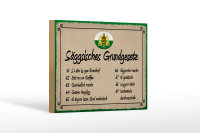 Holzschild Spruch 18x12cm säggsisches Grundgesetz...