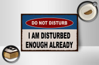 Holzschild Spruch 18x12cm do not disturb I am disturbed