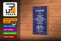 Holzschild Spruch 12x18cm Cycopath chronic cycling