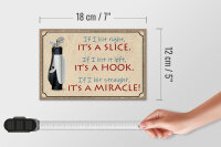 Holzschild Spruch 18x12cm Golf hit right it`s a slice left