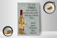 Holzschild Spruch 12x18cm not all girls made of sugar and