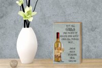 Holzschild Spruch 12x18cm not all girls made of sugar and