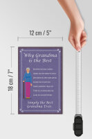 Holzschild Spruch 12x18cm why Grandma is the best Oma