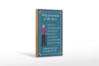 Holzschild Spruch 12x18cm why Grandad is the best Opa