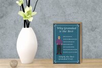 Holzschild Spruch 12x18cm why Grandad is the best Opa