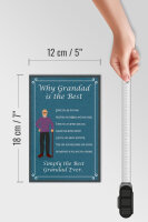 Holzschild Spruch 12x18cm why Grandad is the best Opa