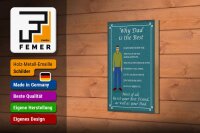 Holzschild Spruch 12x18cm why Dad is the best Papa bester