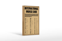 Holzschild Spruch 12x18cm international Morse code