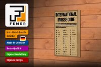 Holzschild Spruch 12x18cm international Morse code