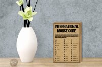 Holzschild Spruch 12x18cm international Morse code
