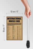 Holzschild Spruch 12x18cm international Morse code