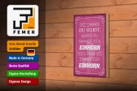 Holzschild Spruch 12x18cm Einhorn sei immer du selbst
