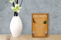 Holzschild Spruch 12x18cm Bier unser in Ewigkeit Prost