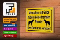 Holzschild Hinweis 18x12cm keine fremden Pferde füttern