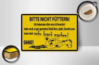 Holzschild Warnschild 18x12cm Bitte Nicht Füttern (Pferd)