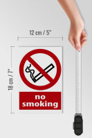 Holzschild Warnschild 12x18cm No Smoking
