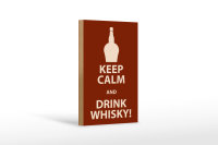 Holzschild Alkohol 12x18cm Keep Calm and Drink Whisky