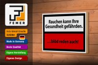 Holzschild Hinweis 18x12cm Rauchen kann Gesundheit gef.