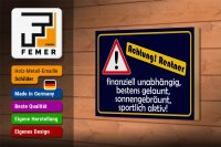 Holzschild Spruch 18x12cm Achtung Rentner