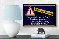 Holzschild Spruch 18x12cm Achtung Rentner