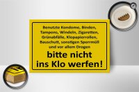 Holzschild Hinweis 18x12cm nicht ins Klo werfen