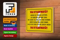 Holzschild Spruch 18x12cm Was ist Elektrizität