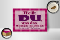 Holzschild Spruch 18x12cm Wichtigste bist DU