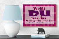 Holzschild Spruch 18x12cm Wichtigste bist DU