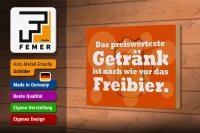 Holzschild Alkohol 18x12cm Das preiswerteste Getränk Freibier