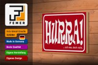 Holzschild Spruch 18x12cm HURRA Ach nee doch nicht