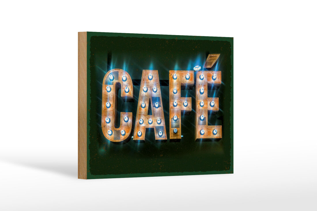 Holzschild Hinweis 12x18 cm Café Reklame Kaffee Deko Schild - Femer S Holzschild Hinweis 12x18 cm Café Reklame Kaffee Deko Schild - Femer S