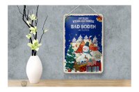 Blechschild Weihnachtsgrüße BAD SODEN Geschenk Dekoration  12x18cm