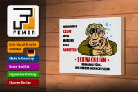 Holzschild Alkohol 18x12cm Wer abends säuft muss Morgens